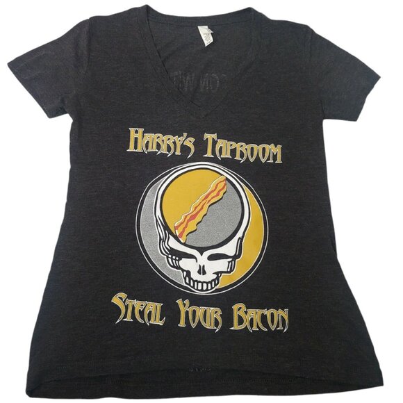 Harrys Taproom Blue Bell PA Grateful Dead Steal Your Bacon Small T Shirt - Picture 1 of 6